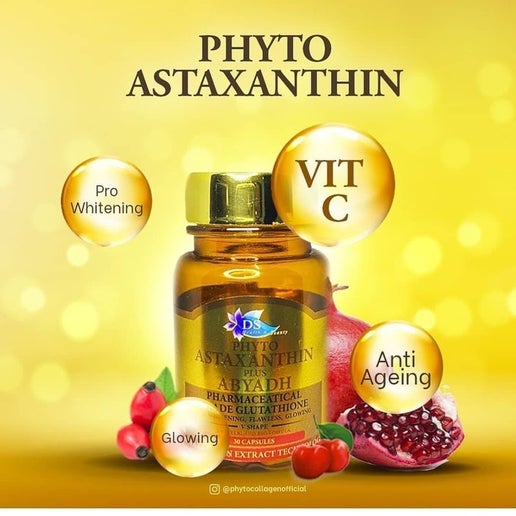 Phyto Astaxanthin Glutathione Whitening Flawless Glowing Skin