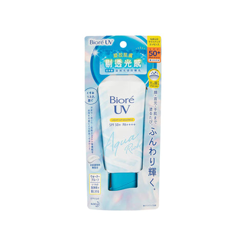 Biore UV Aqua Rich Light Up Essence 70g SPF50 + / PA ++++ Sunscreen For Light Skin - elizkofbeauty