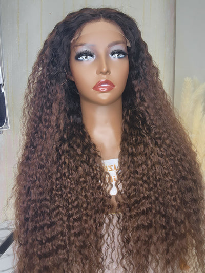 EXOTIC WAVY LUXURY  GLUELESS WIG (26INCHES LONG) "Made-To-Order"