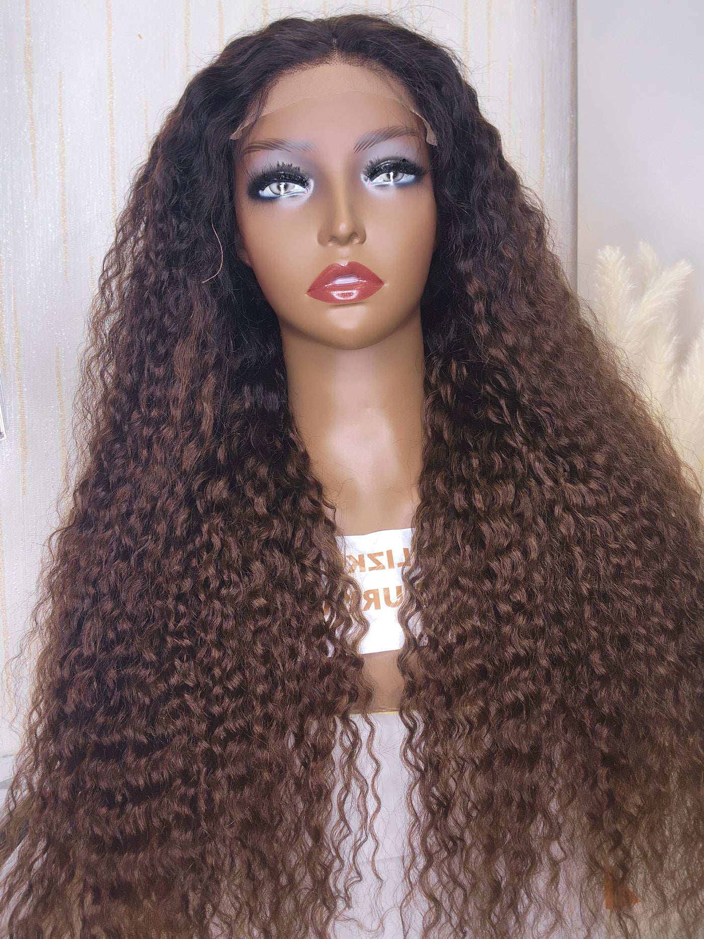 EXOTIC WAVY LUXURY  GLUELESS WIG (26INCHES LONG) "Made-To-Order"