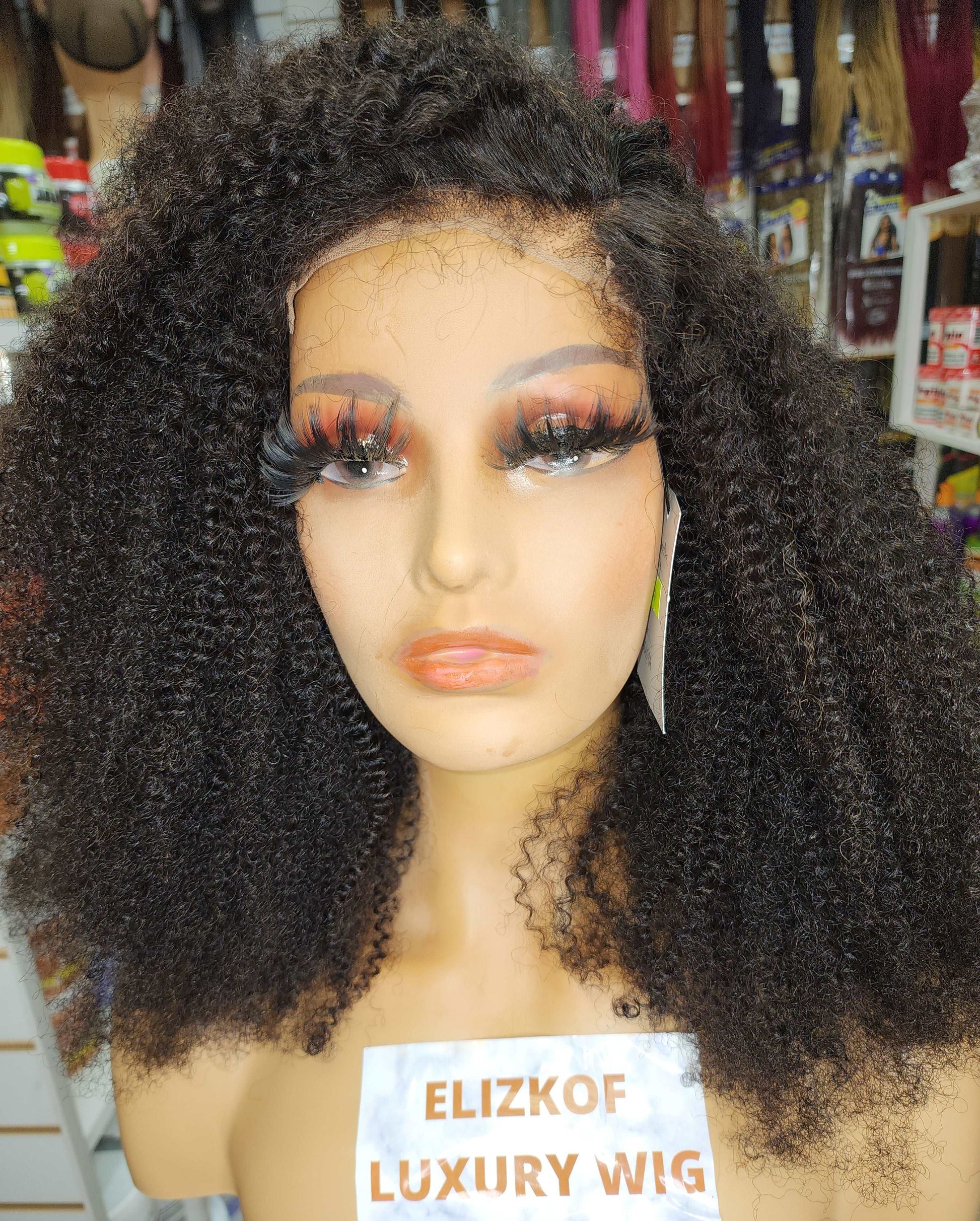 NATURAL KINKY MADE WITH 450gram and  5X5 LACE CLOSURE ( Ready to ship)