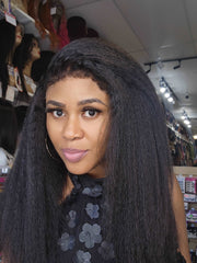 kinky Straight 5x5 HD Lace Custom Glueless Wig,