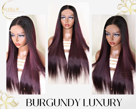 LUXURY BONE STRAIGHT GLUELESS WIG, MADE WITH 5X5 LACE CLOSURE 26''