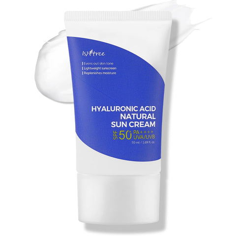 Hyaluronic Acid Natural Suncream SPF50 PA++++ 50ml Evens out skin tone | Lightweight sunscreen | Replenishes moisture