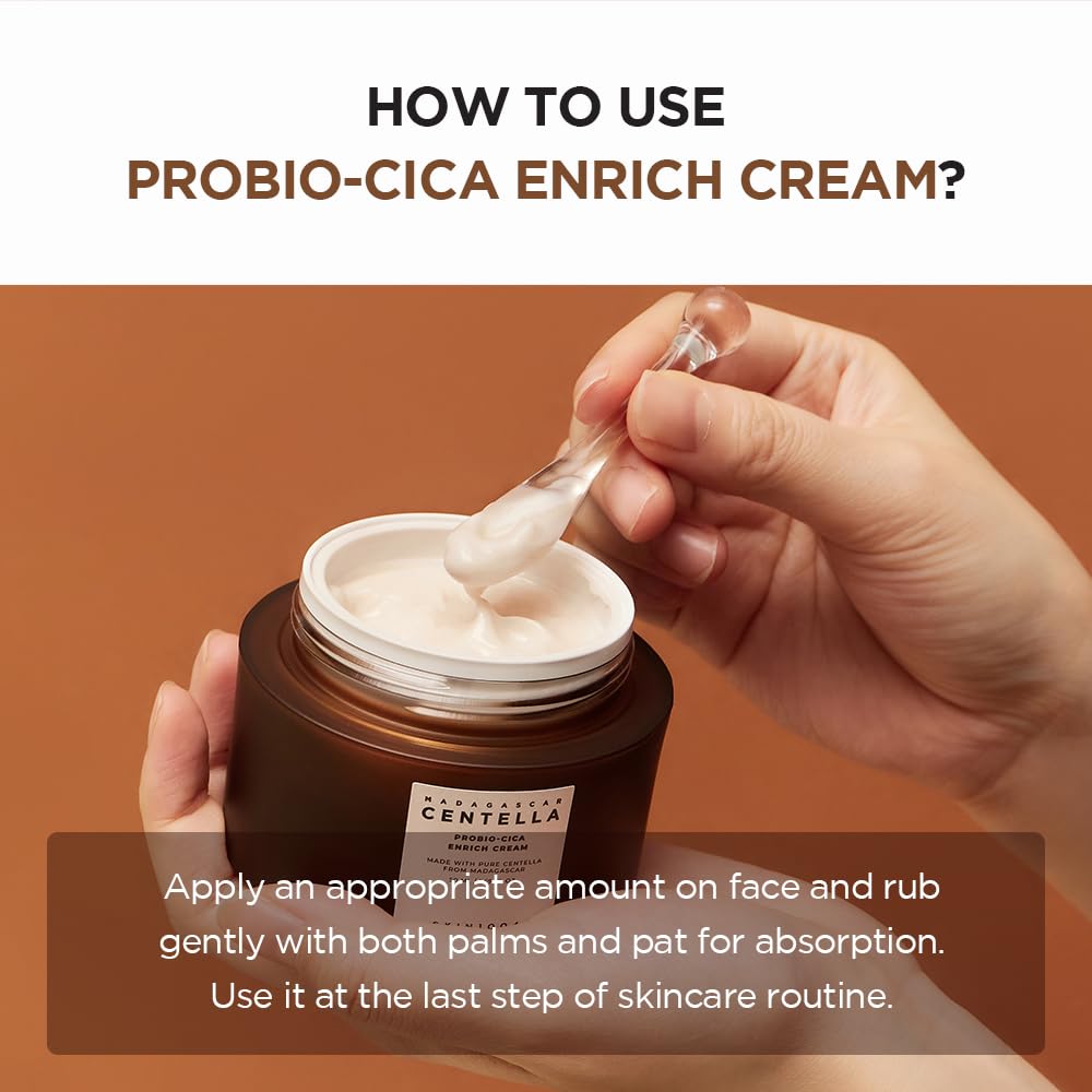PROBIO-CICA ENRICH CREAM Rich & Buttery Barrier face  Cream.   SKIN1004 Madagascar Centella Probio-Cica Enrich Cream - elizkofbeauty