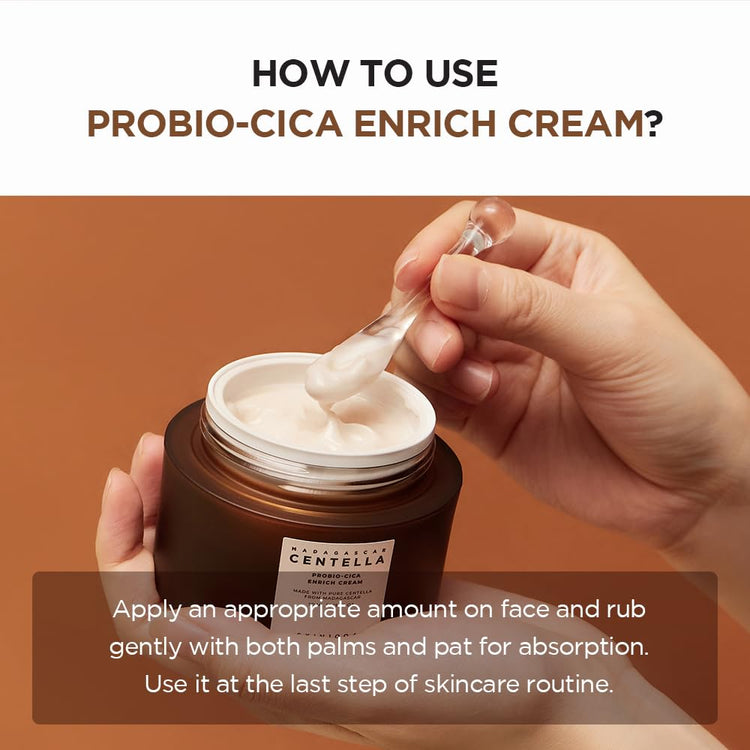 PROBIO-CICA ENRICH CREAM Rich & Buttery Barrier face  Cream.   SKIN1004 Madagascar Centella Probio-Cica Enrich Cream - elizkofbeauty