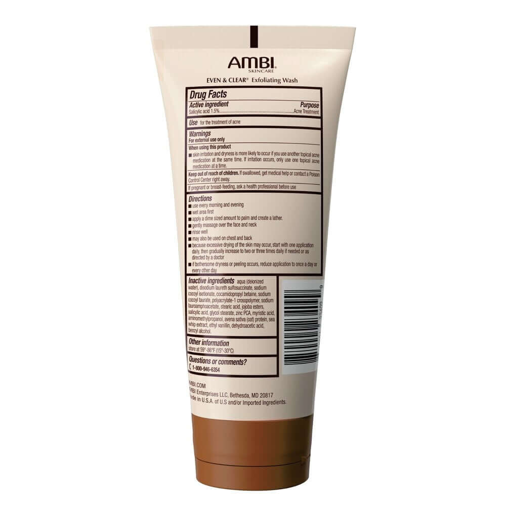 Ambi Even & Clear Exfoliating Wash Salicylic Acid Acne Treatment