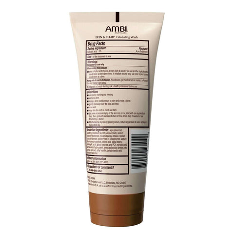 Ambi Even & Clear Exfoliating Wash Salicylic Acid Acne Treatment