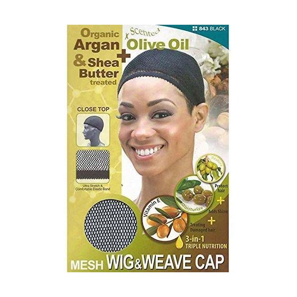 The #1 Brand Qfitt Organic Shea Butter & Olive Oil Treated Mesh Wig & Weave Liner(Open Top)