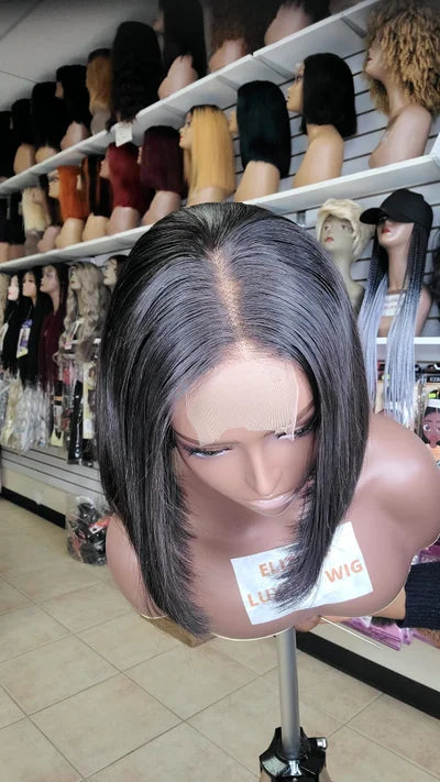 Blunt Bob Wig 8''-10inches Ready to Ship - elizkofbeauty