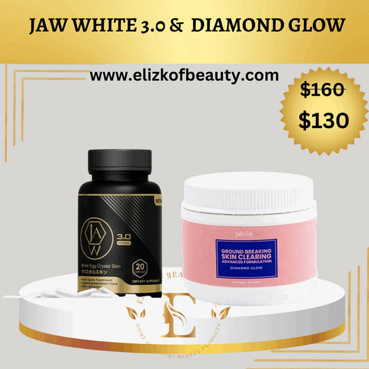Miracle Jaw 3.0 White Crystal Skin AND DIAMOND GLOW SKIN SUPPLEMENT FOR ANTI-AGING, WHITENING, ENERGY BOOSTER