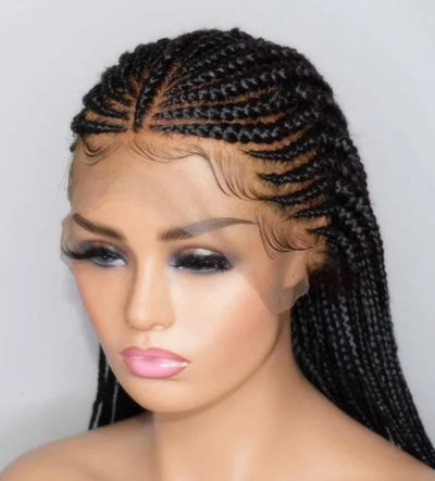 Ghana Cornrow Wig (Red) - elizkofbeauty