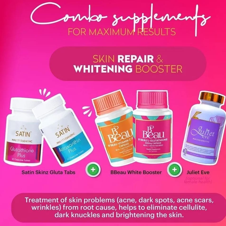Satin Skinz+ Bbeau + Juliet Eve Herbal Supplement Combo - elizkofbeauty