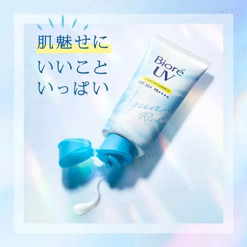 Sunscreen SPF50 plus   Biore UV Aqua Rich Light Up Essence/SPF50+ - elizkofbeauty