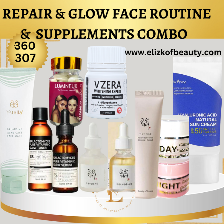 ELIZKOF + K BEAUTY  REPAIR AND GLOW COMBO Routine for all skin types - elizkofbeauty
