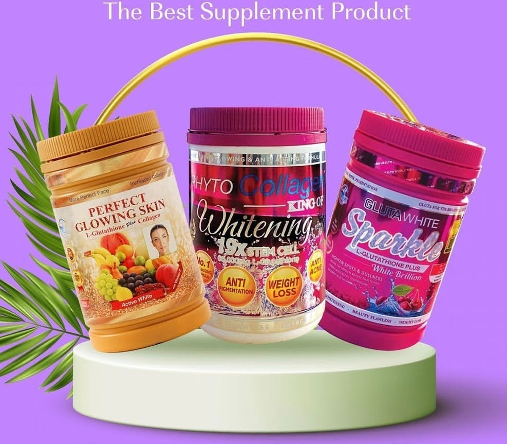 Gluta Spatkle White+ Perfect Glowing + Phyto Collagen Beauty supplements Combo-DSM - elizkofbeauty