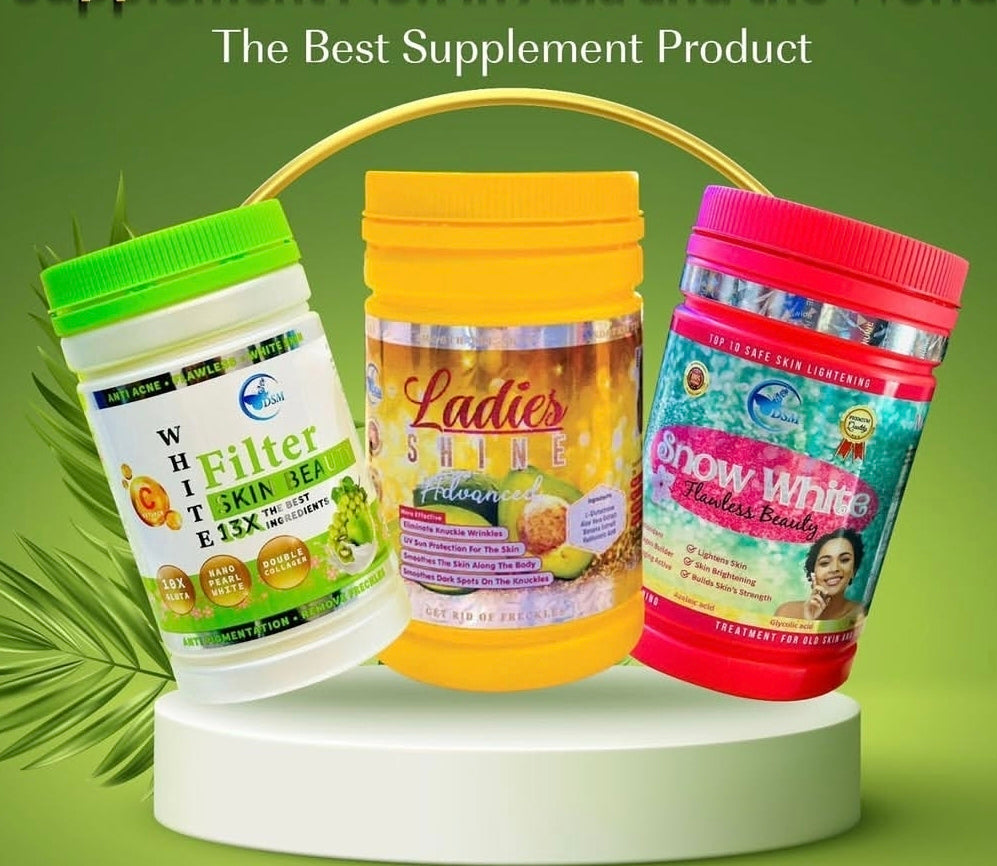 Ladies Shine+ White Filter + Snow White DSM Combo - Beauty Supplement - elizkofbeauty
