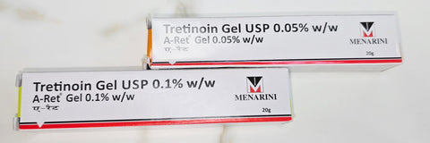 Acne treatment  0. 05%  And  0.1%  Available by prescription or expert recommendation.