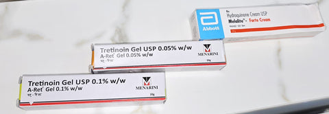 Acne treatment  0. 05%  And  0.1%  Available by prescription or expert recommendation.