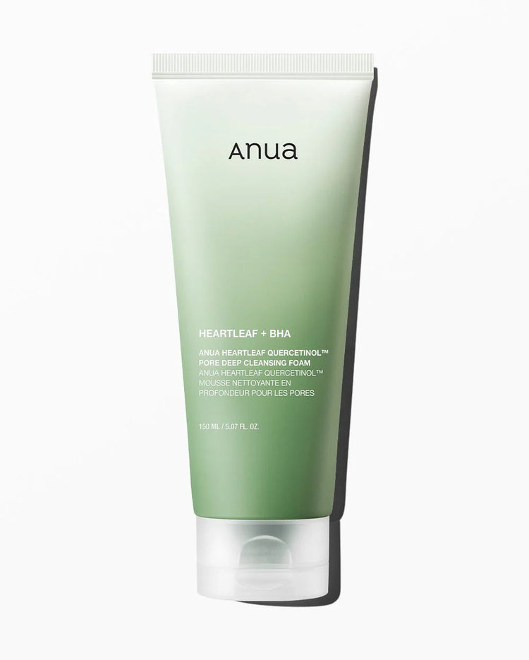 HEARTLEAF QUERCETINOL PORE DEEP CLEANSING FOAM,FACE WASH BY ANUA - elizkofbeauty
