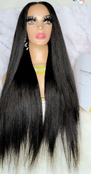 LUXURY BONE STRAIGHT GLUELESS WIG, MADE WITH 5X5 LACE CLOSURE 26''