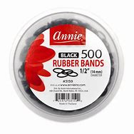 ANNIE RUBBER BANDS 500CT (JAR) BLACK