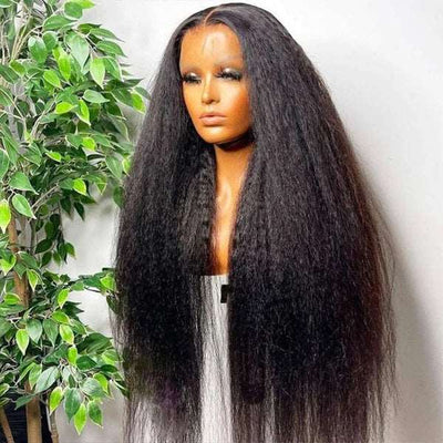 kinky Straight 5x5 HD Lace Custom Glueless Wig,