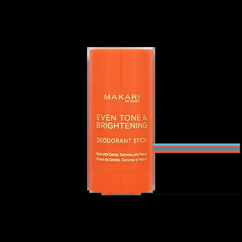 MAKARI Even Tone & Brightening Deodorant Stick for Underarm Dark Spots and Uneven Skin Tone, Aluminum Free Deodorant for Women, Made with Carrot, Turmeric and Papaya, 2 Oz.