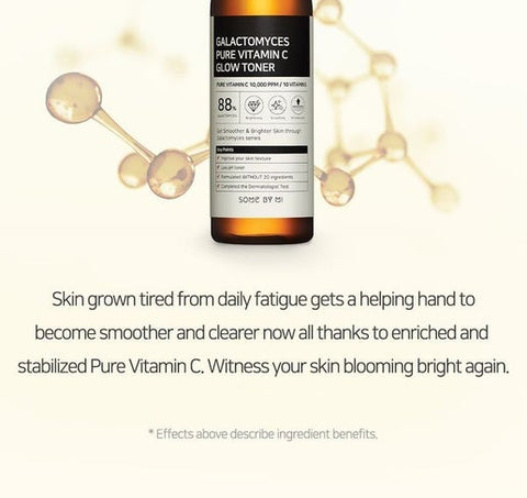 SOME BY MI Galactomyces Pure Vitamin C Glow Toner Help eradicate acne and blackheads - elizkofbeauty