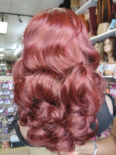 Queen Ruby Burgundy Bouncy curly Wig ( Available ready to ship)