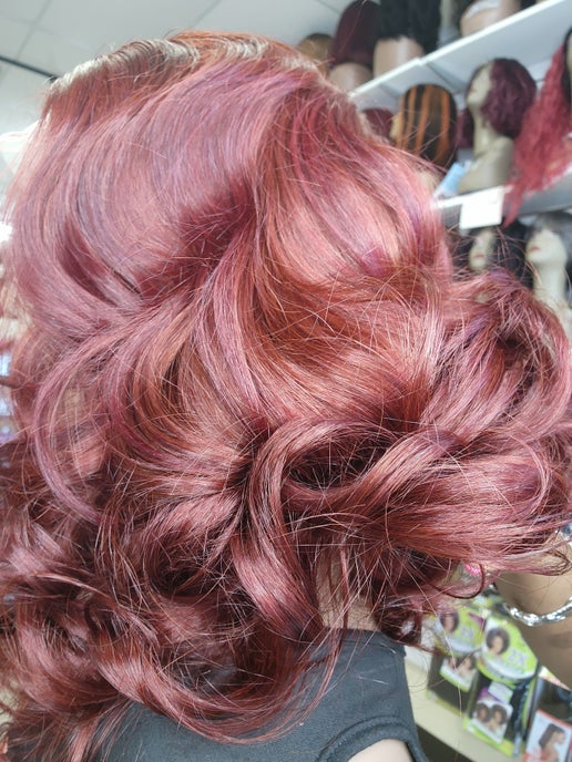 Queen Ruby Burgundy Bouncy curly Wig ( Available ready to ship)