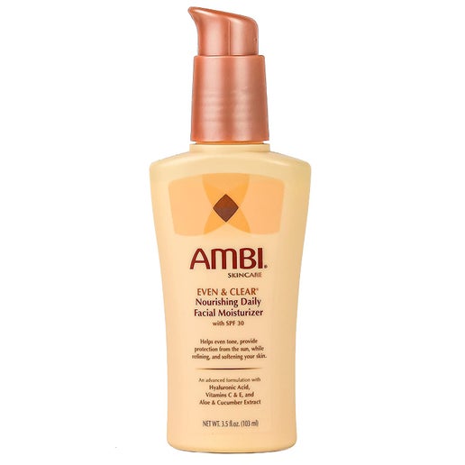 Ambi Even & Clear Daily Facial Moisturizer SPF 30 Helps Even Tone Skin Softening Sun Protection Hyaluronic Acid Aloe Aloe Vera Gel Sensitive Skin Fragrance Free - elizkofbeauty