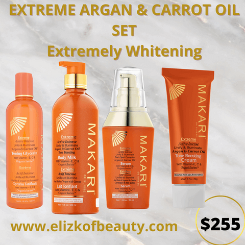 EXTREME ARGAN & CARROT WHITENING SET MAKARI SET