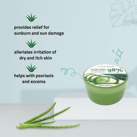 Nature Soothing & Moisture Aloe Vera 98% Face Moisturizer Body Aloe Vera Gel - elizkofbeauty