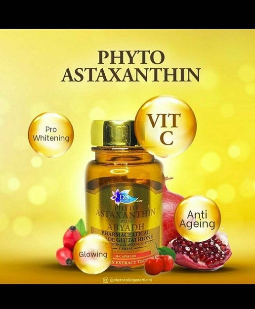 Phyto Astaxanthin Glutathione Whitening Flawless, Glowing Skin - elizkofbeauty