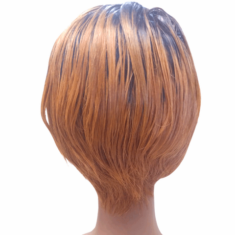 Scull Cap Pixie Cut Wig with frontal