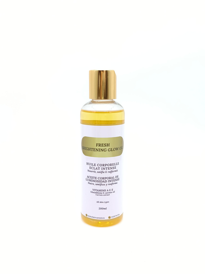 2 PIECES OF FRESH BRIGHTENING GLOW OIL. GLUTATHIONE & CARROT OIL. 200ml