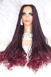 KNOTLESS DEEP CLOSURE BRAIDED WIG - elizkofbeauty