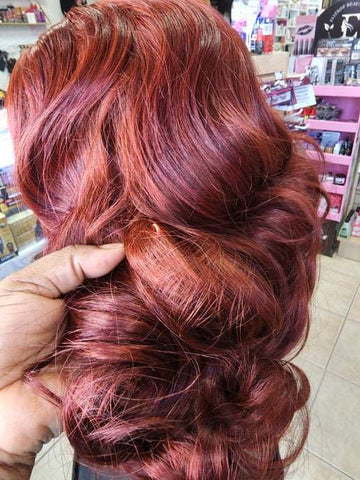 Queen Ruby Burgundy Bouncy curly Wig ( Available ready to ship)