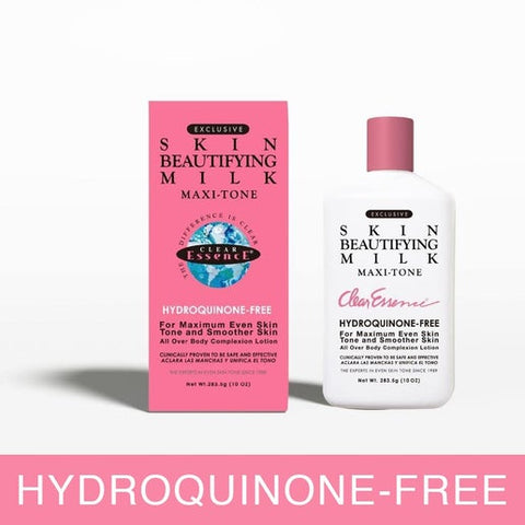 Clear Essence Exclusive Hydroquinone Free Skin Beautifying Milk Maxi-Tone - Body Lotion - Skin Care Body Moisturizer - Dermatologist Tested - Body Care Moisturizing Lotion For All Skin Types - 10 Oz - elizkofbeauty