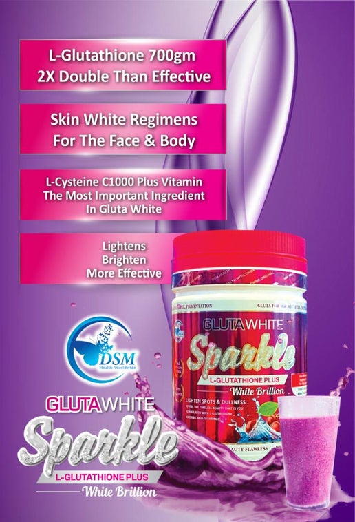 GLUTA WHITE SPARKLE L-GLUTATHIONE PLUS BEST 2X SKIN WHITENING SUPPLEMENT