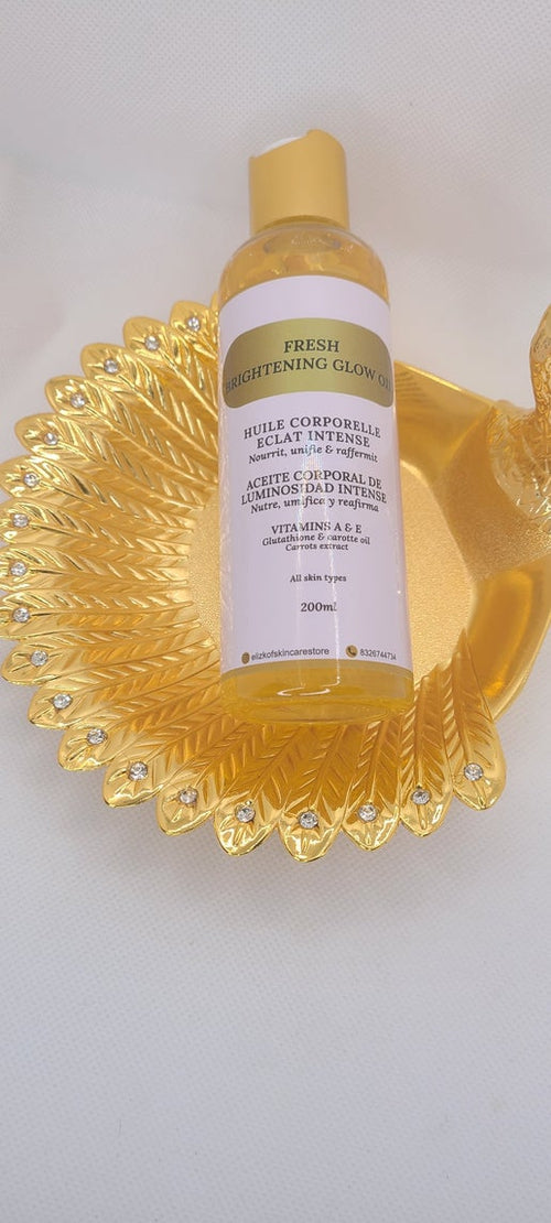 2 PIECES OF FRESH BRIGHTENING GLOW OIL. GLUTATHIONE & CARROT OIL. 200ml