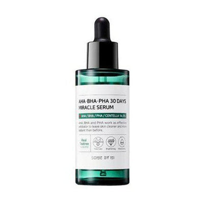 30 Days Miracle Sérum 50 ml Soothe Problematic Skin, Tea Tree Extract, Exfoliating, Strengthen Skin Barrier, Moisturize, Sebum & Pore Care, Dermatologically Tested      -AHA.BHA.Pha SOME by MI - elizkofbeauty