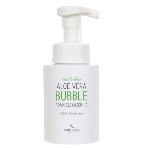 The Skin House Aloe Vera Bubble Foam Cleanser 300ml Soothes and Hydrates Rough Skin - elizkofbeauty