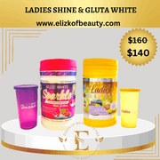 GLUTA WHITE SPARKLE L-GLUTATHIONE AND LADIES SHINE.