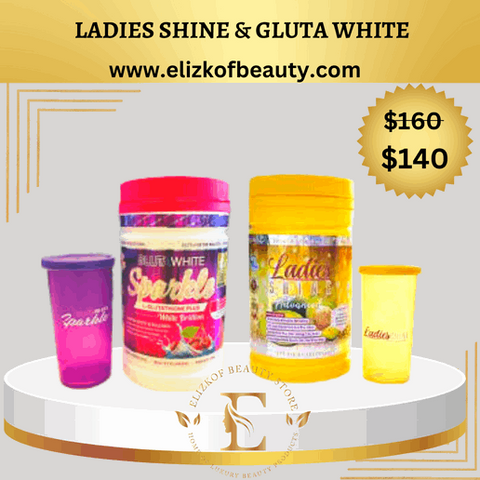 GLUTA WHITE SPARKLE L-GLUTATHIONE AND LADIES SHINE. elizkofbeauty GLUTA WHITE SPARKLE L-GLUTATHIONE AND LADIES SHINE. elizkofbeauty