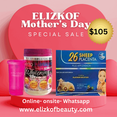 Phyto Collagen And 26 SHEEP PLACENTA PLUS APPLEHENON  FOR RADIANT AND WHITENING SKIN BOOSTER.24 Sachets