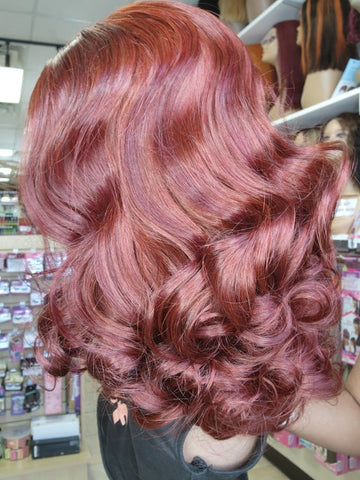 Queen Ruby Burgundy Bouncy curly Wig ( Available ready to ship)