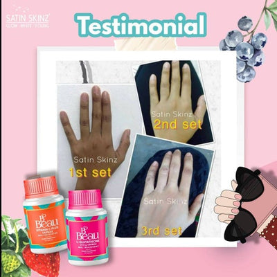 B'Beau L-Glutathione 500mg And B'Beau Vitamin C Capsule, Buy 2Packs& Get 1 Free Peal.