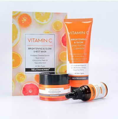 Vitamin C Glow Booster Bundle. Super Vitamin C Glow Booster Bundle For Dullness and Uneven Texture,